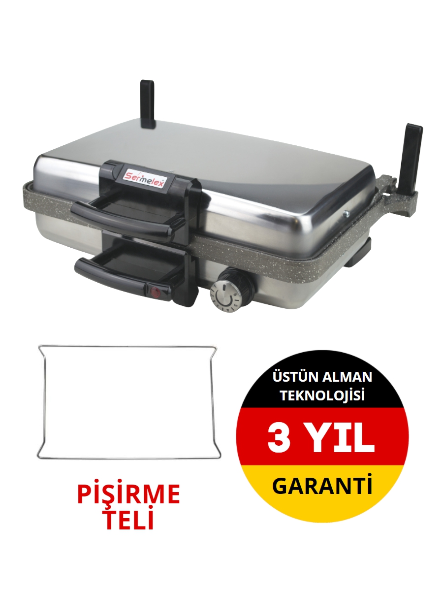 Sermelex JUMBO Granit Grill (INOX) - Silex Bazlama ve Lahmacun Makinesi