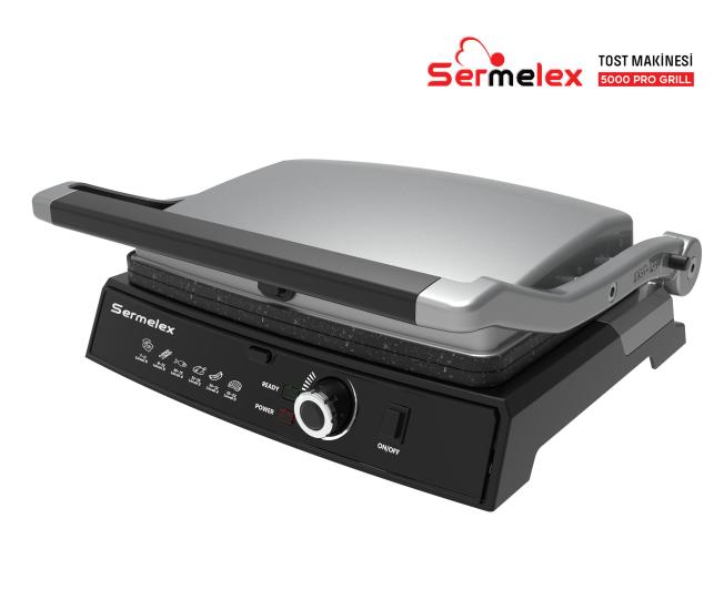 Sermelex 5000 Pro Grill Tost Makinesi (INOX)