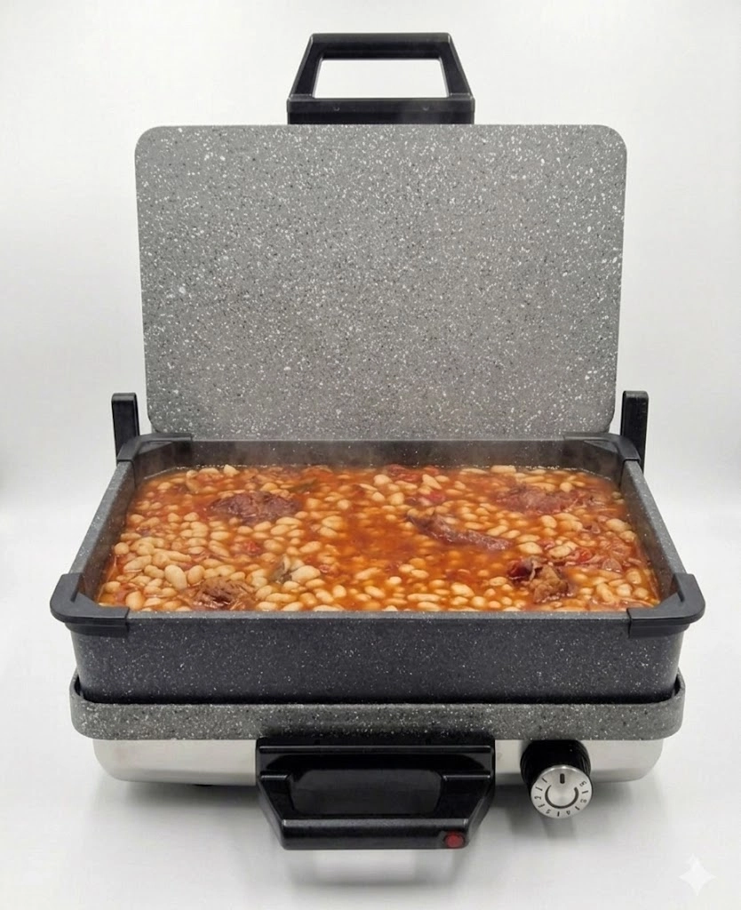 Sermelex Turbo Granit Grill INOX - Elektrikli Lahmacun, Bazlama ve Izgara Makinesi (Tava Dahil)